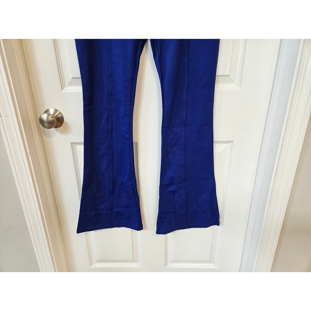 Dear Scarlett It’s Magic Flare Pants L Cobalt Blue Stretch Pull On NWT - Picture 8 of 11